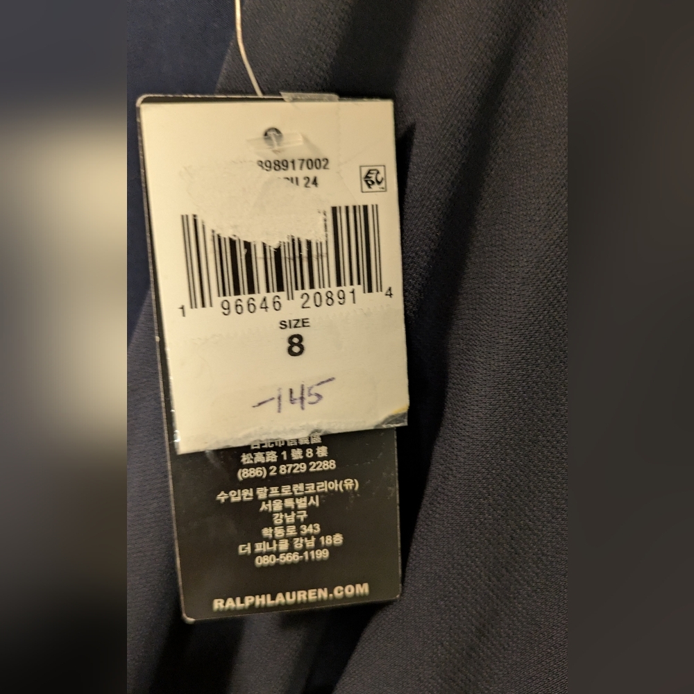 Lauren Ralph Lauren Navy Long Sleeve Dress - Picture 4 of 6